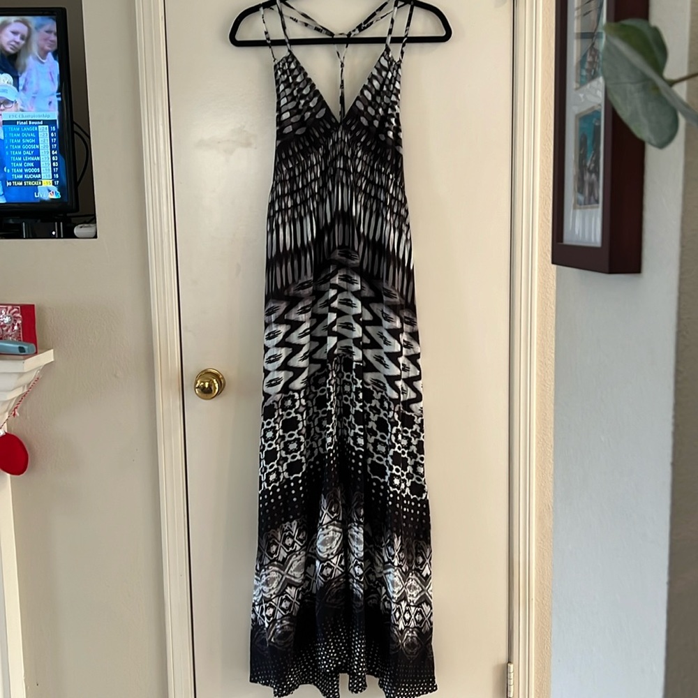 Black & White Patterned Women's Maxi Dress NWT